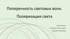 Поперечность световых волн. Поляризация света