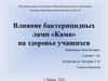 Влияние бактерицидных ламп «Кама» на здоровье учащихся