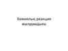 Химиялық реакция жылдамдығы