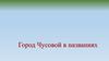 Город Чусовой в названиях