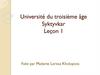 Université du troisième âge Syktyvkar Leçon 1