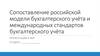 Сопоставление российской модели бухгалтерского учёта и международных стандартов бухгалтерского учёта