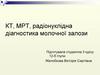 КТ, МРТ, радіонуклідна діагностика молочної залози