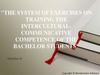 The system of exercises on training the intercultural-communicative competence of the bachelor students