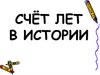 Счет лет в истории