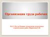 Организации труда рабочих на строительной площадке