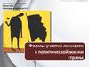 Формы участия личности в политической жизни страны