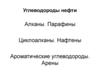 Углеводороды нефти. Алканы. Парафины Циклоалканы. Нафтены Ароматические углеводороды. Арены