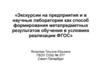 Экскурсии на предприятия как способ формирования метапредметных результатов обучения в условиях реализации ФГОС