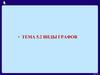 Виды графов. Тема 4.2