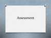 Assessment. Types of tests