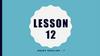 Lesson 12. Enjoy English