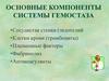 Основные компоненты гемостаза