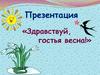 Здравствуй, гостья весна