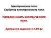 Электрическое поле. Свойства электрического поля