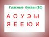 Гласные и согласные буквы