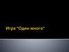 Игра "Один – много"