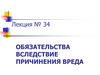 Обязательства вследствие причинения вреда
