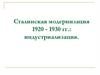 Сталинская модернизация. Индустриализация СССР