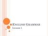 English Grammar (Lesson 1)