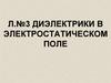 Диэлектрики в электростатическом поле