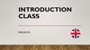 Introduction class. English В1