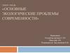Основные экологические проблемы современности