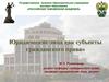 Юридические лица как субъекты гражданского права. Лекция 1