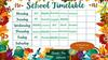 School timetable. English for my kids