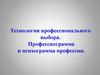 Технология профессионального выбора. Профессиограмма и психограмма профессии. 8-класс
