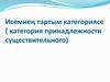 Исемнең тартым категориясе ( категория принадлежности существительного)