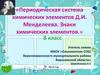 Периодическая система химических элементов Д.И. Менделеева. Знаки химических элементов