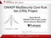 OWASP ModSecurity Core Rule Set (CRS) Project