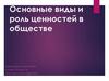 Виды и роль ценностей в обществе