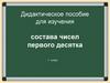 Состав чисел первого десятка