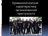 Криминологическая характеристика организованной преступности