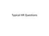 Тypical HR Questions