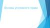 Основы уголовного права