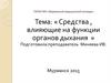 Средства, влияющие на функции органов дыхания