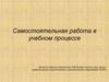 Самостоятельная работа в учебном процессе
