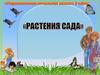 Растения сада