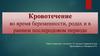 Кровотечение во время беременности, родах и в раннем послеродовом периоде