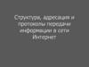 Структура, адресация и протоколы передачи информации в сети Интернет