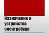 Назначение и устройство электробура