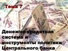 Денежно-кредитная система и инструменты политики Центрального банка