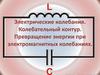Электрические колебания. Колебательный контур. Превращение энергии при электромагнитных колебаниях
