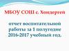 Отчет воспитательной работы за 1 полугодие