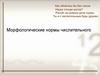 Имена числительные. Морфологические нормы числительного