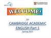 Cambridge academic. English part 1