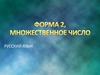 Форма 2, множественное число